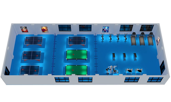 200平方健身房配置方案-广西熊猫体育体育健身器材有限公司