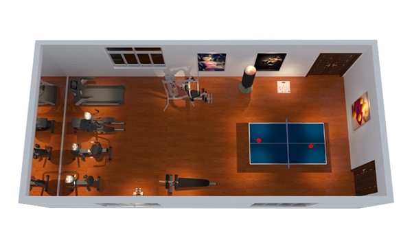 150平方健身房配置方案-广西熊猫体育体育健身器材有限公司