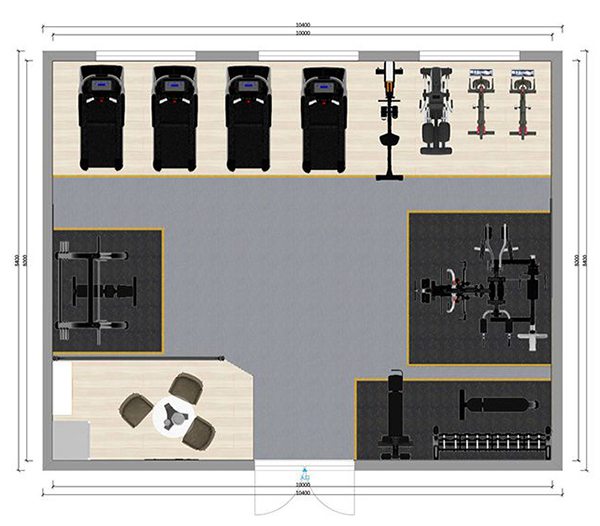 80平方健身房配置方案-广西熊猫体育体育健身器材有限公司