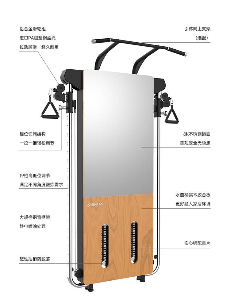 SH-G699 壁挂式拉绳训练器-广西熊猫体育体育健身器材有限公司